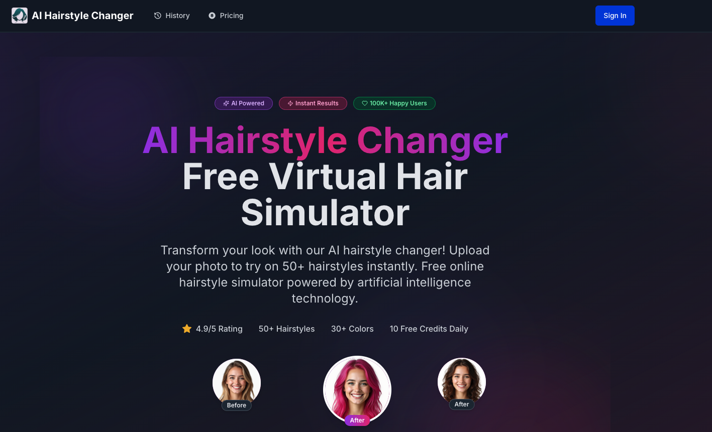 AI Hairstyle Changer